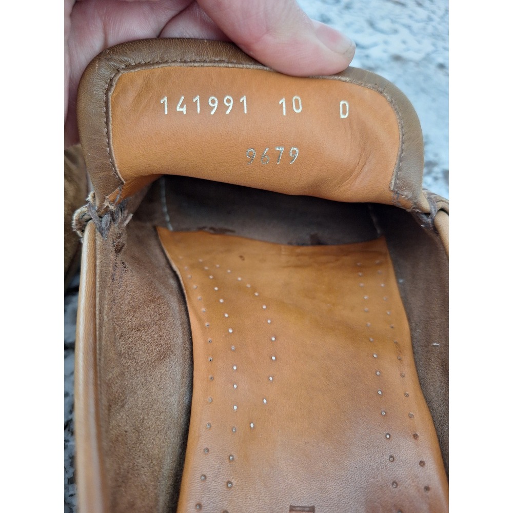 Gucci Italy Brown‎ Suede Leather Driving Loafers Mens 10D Designer Dress Loafers - Picture 11 of 14